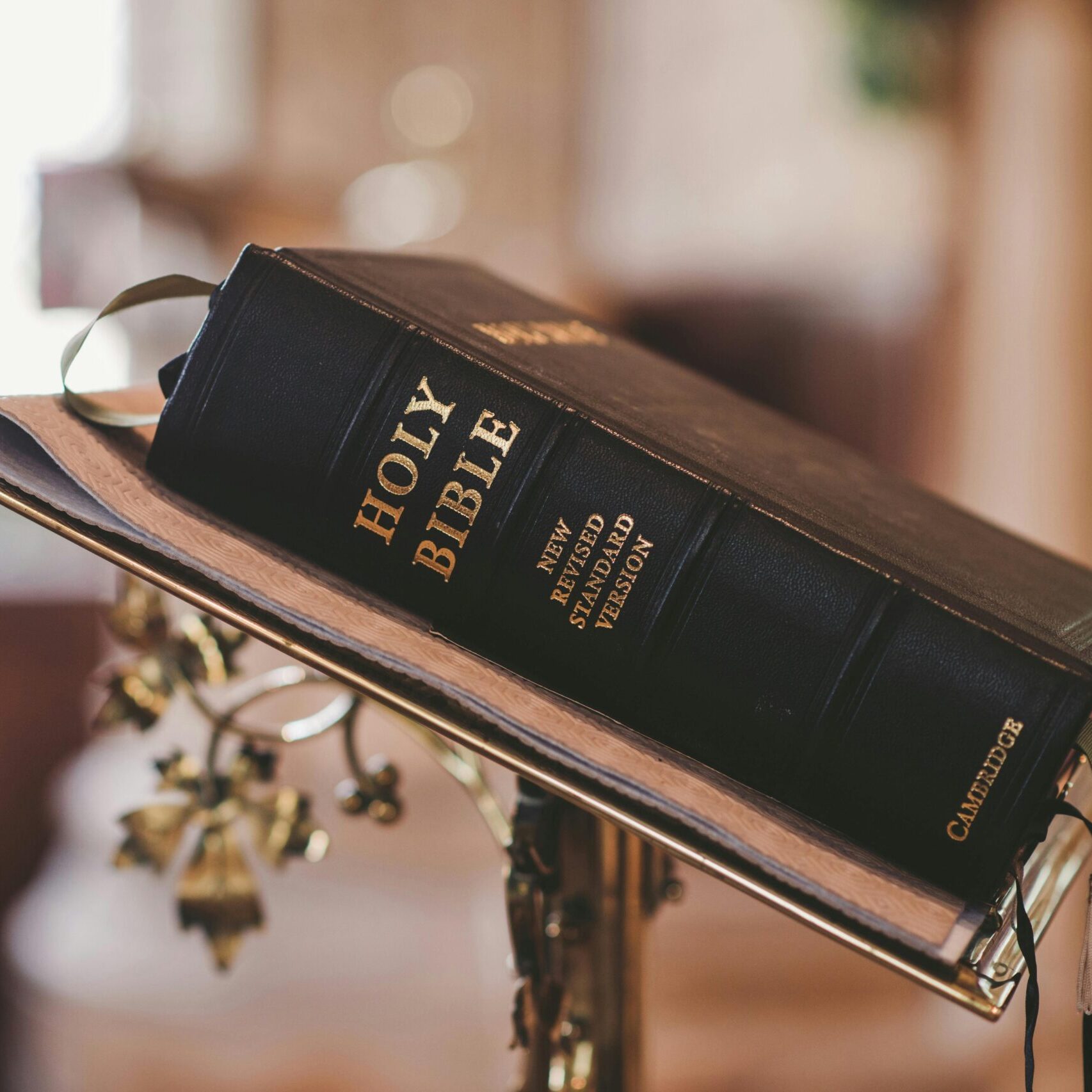 Holy Bible on Stand